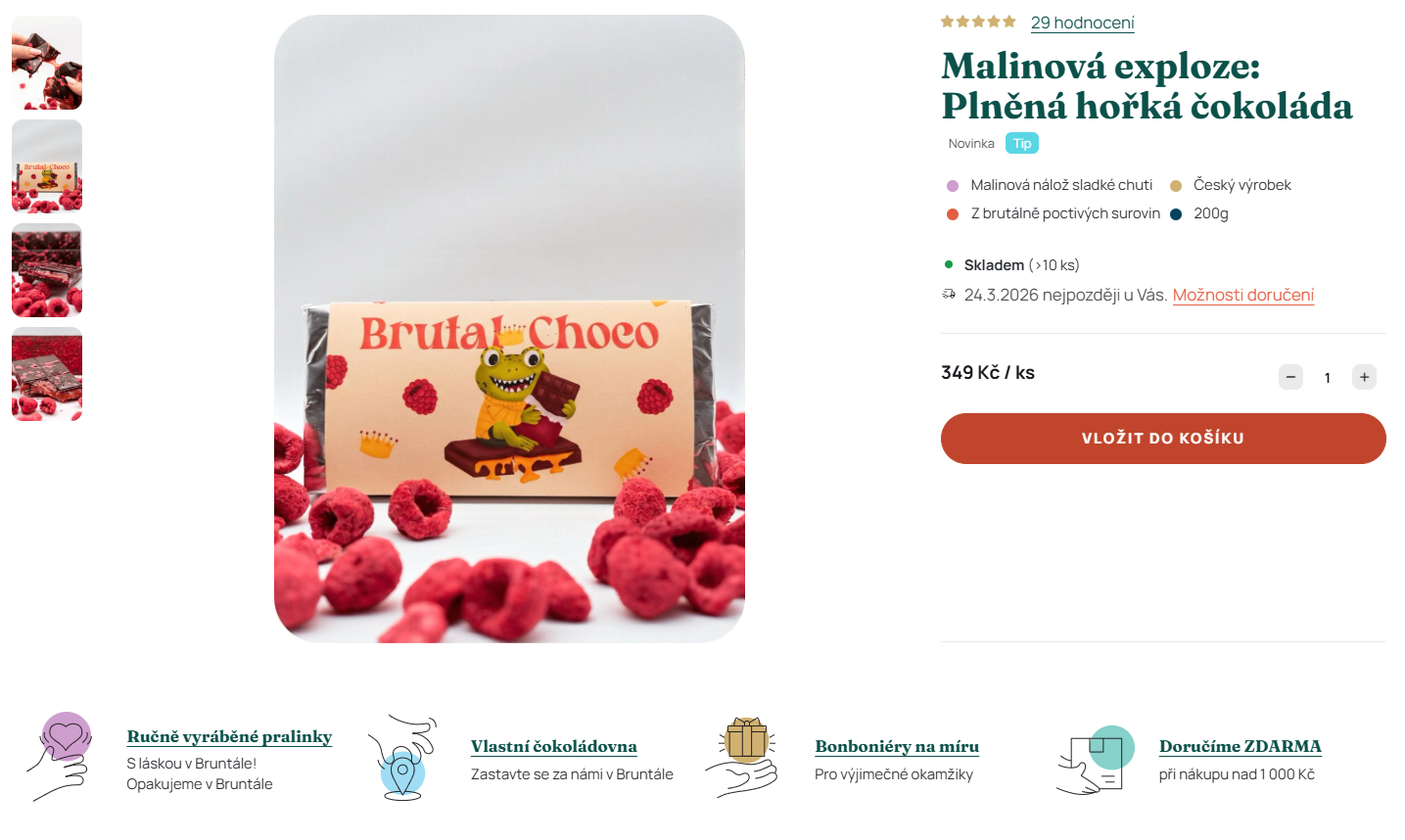 Detail produktu Malinová exploze na e-shopu Brutal Choco
